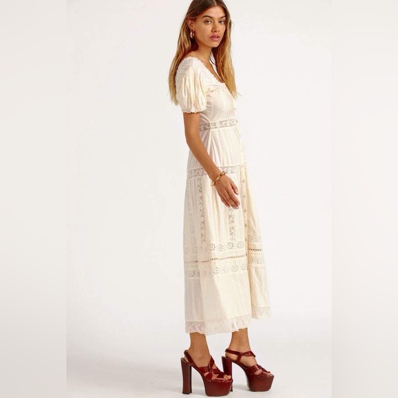 NEW Loveshackfancy Carabella Dress Ivory - Picture 5 of 15